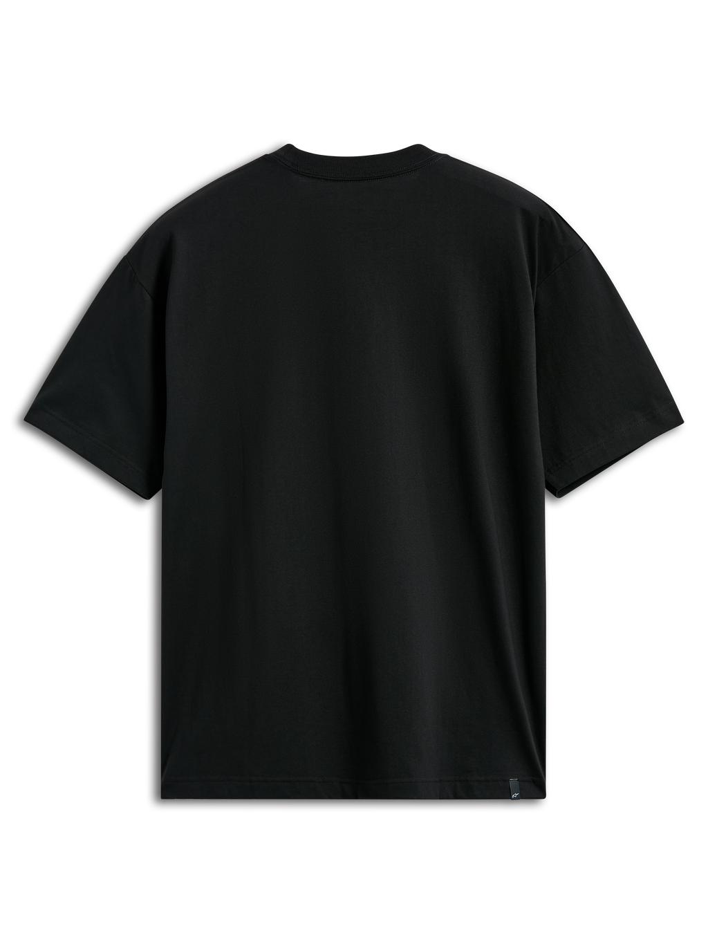 Alpinestars Ageless Shadow CSF T-Shirt, Rückansicht, Kurzarm-T-Shirt, Schwarz, schlichte Rückseite mit kleinem Logo-Etikett am Saum, Casual Motorsport Streetwear