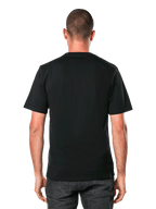 Alpinestars Always 2.0 CSF Tee, Short Sleeve T-Shirt, Black, Rear view showing plain back design, worn by model, Casual Motorsport Streetwear