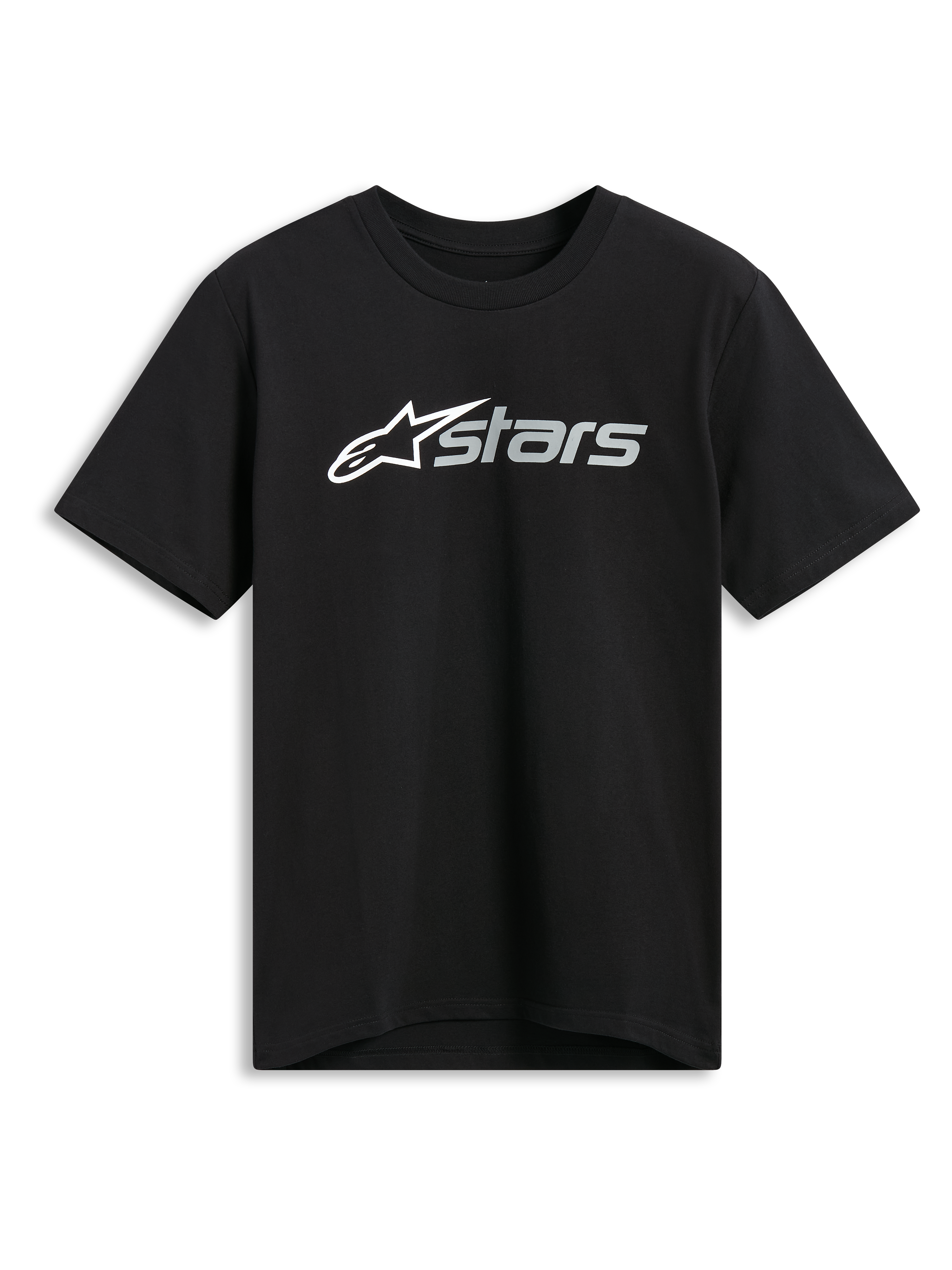 Alpinestars Blaze 2.0 CSF Tee, Short Sleeve T-Shirt, Black, White and Grey Front Logo Graphic, Casual Motorsport Sportswear