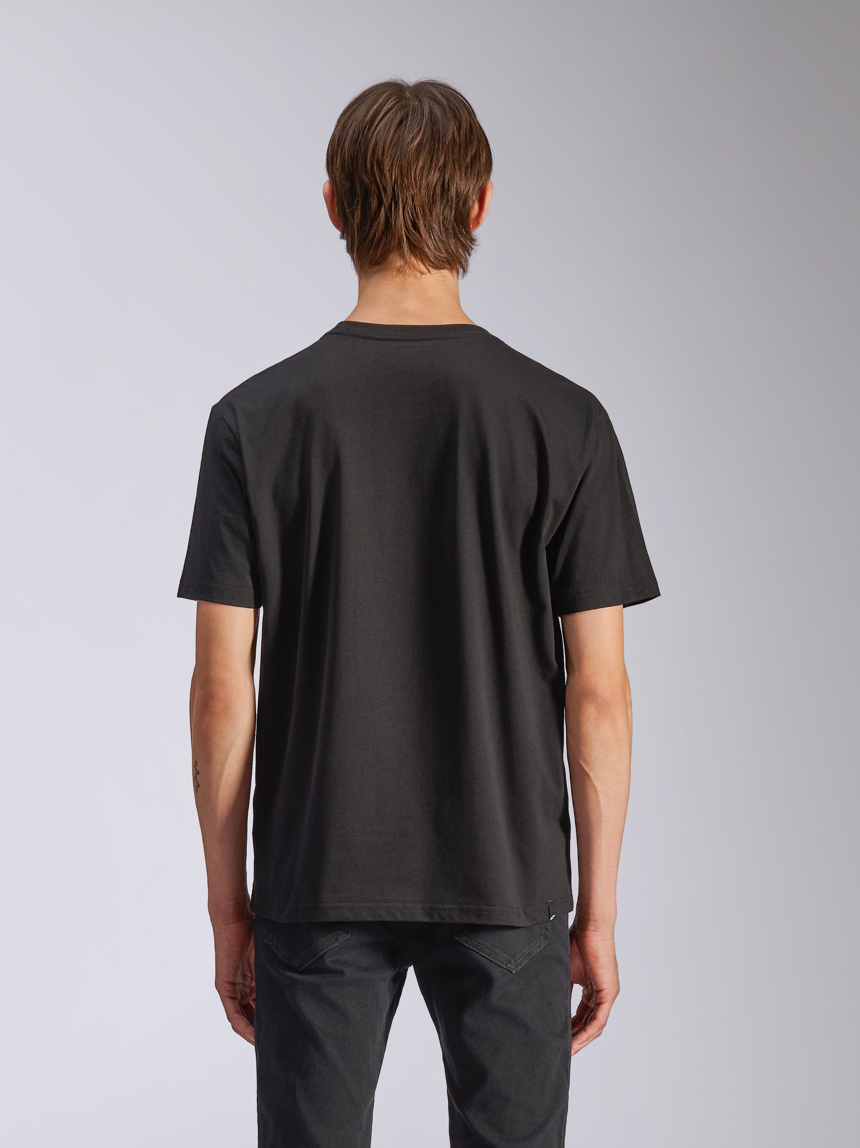 Alpinestars CSF Tee, kurzärmeliges T-Shirt, Schwarz, Rückansicht, lässige Motorsport-Streetwear