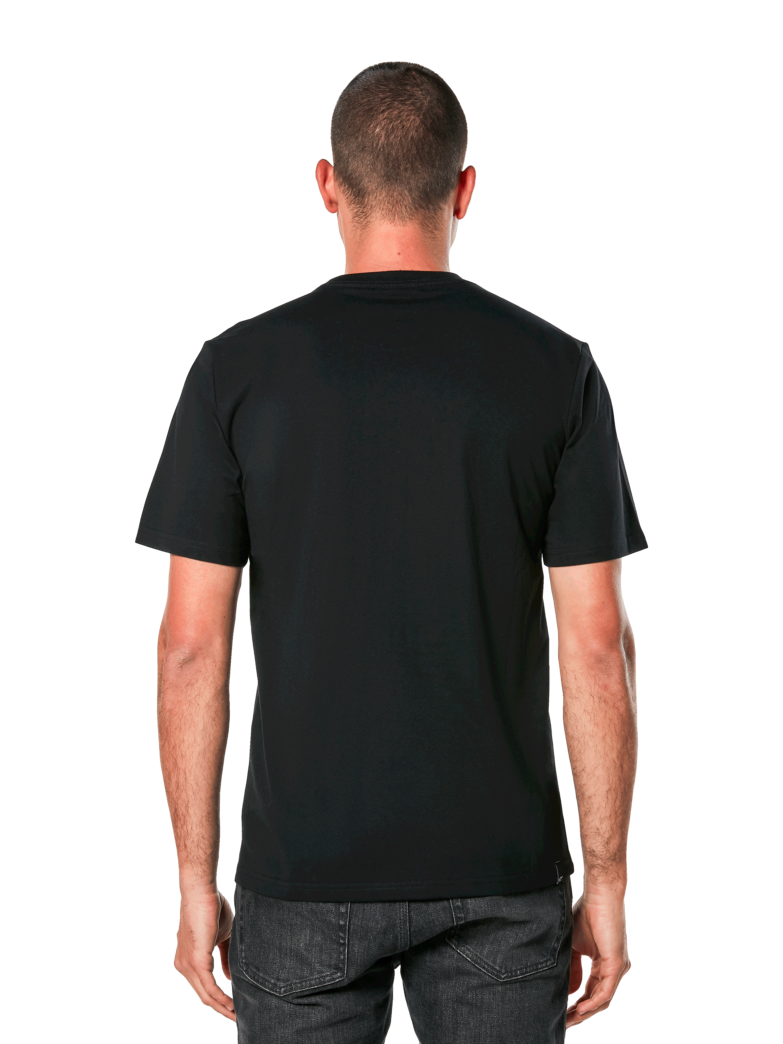 Alpinestars Cali 2.0 CSF Tee, Kurzarm-T-Shirt, Schwarz, Rückansicht, Casual Motorsport Streetwear