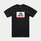 Alpinestars Cali 2.0 CSF Tee, Kurzarm-T-Shirt, Schwarz, von Kalifornien inspirierte Grafik mit einem Grizzlybären und Alpinestars-Logo, lässige Motorsport-Sportbekleidung