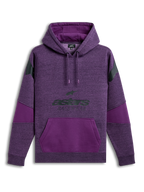 Alpinestars Perpetuate Hoodies & Pullover, lila Sportswear-Kapuzenpullover aus Fleece mit Logo-Grafik auf der Brust, Kängurutasche und Stoffblocking.