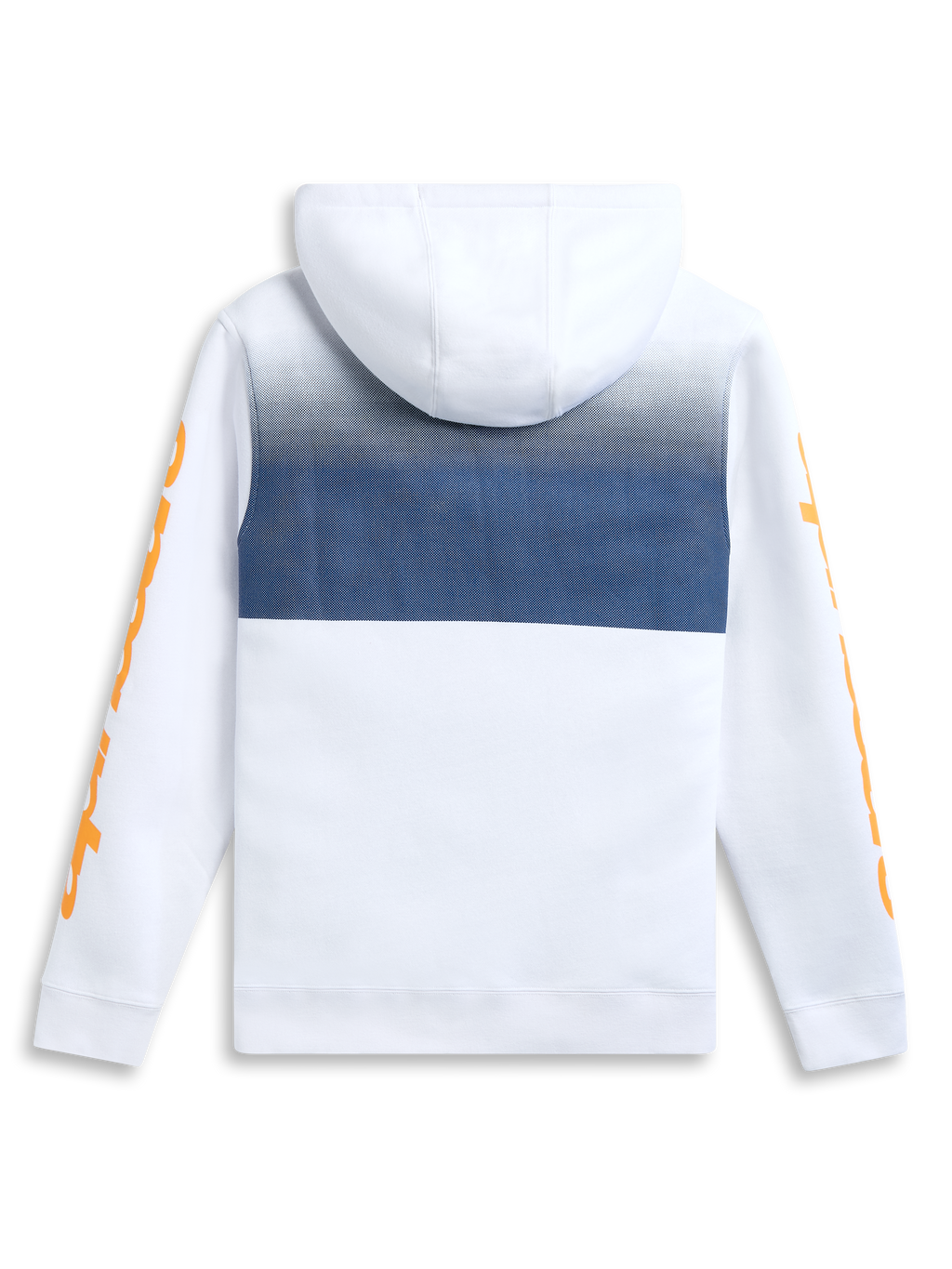 Alpinestars Specter Kapuzenpullover, weißer Sportswear-Fleece-Pullover mit Farbverlauf-Druck und Kapuze, Rückansicht