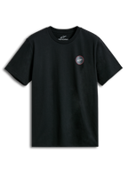 Alpinestars Dot Carbon CSF T-Shirt, schwarzes Kurzarm-Sportswear-T-Shirt mit Carbonfaser-Look-Brustlogo-Grafik.