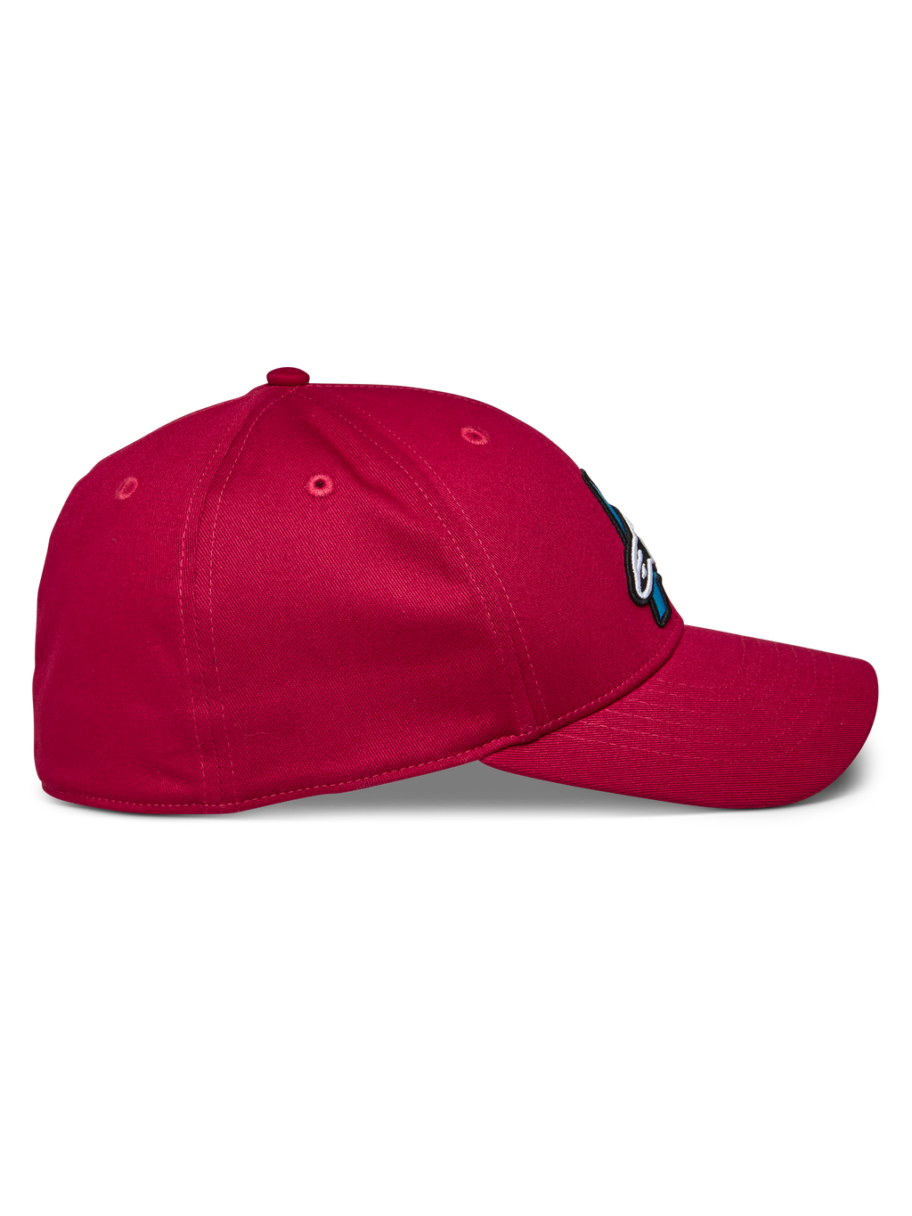 Alpinestars Elemental Mütze, rote Baseballkappe, Seitenprofil mit gebogenem Schirm und strukturierter Krone, Stretch-Twill-Gewebe, lässige Motorsport-Sportbekleidung