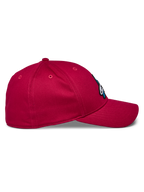 Alpinestars Elemental Mütze, rote Baseballkappe, Seitenprofil mit gebogenem Schirm und strukturierter Krone, Stretch-Twill-Gewebe, lässige Motorsport-Sportbekleidung