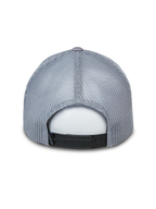 Alpinestars Terolithic Trucker Hat, Grey Trucker Cap, back view featuring grey mesh panels and black snapback closure, casual motorsport-inspired headwear