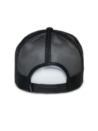 Alpinestars Ayess Trucker-Mütze, Freizeit-Sportmütze, Weiß und Schwarz, Rückansicht mit schwarzen atmungsaktiven Mesh-Einsätzen und verstellbarem Snapback-Verschluss, klassisches Trucker-Design mit Schaumstoffkrone