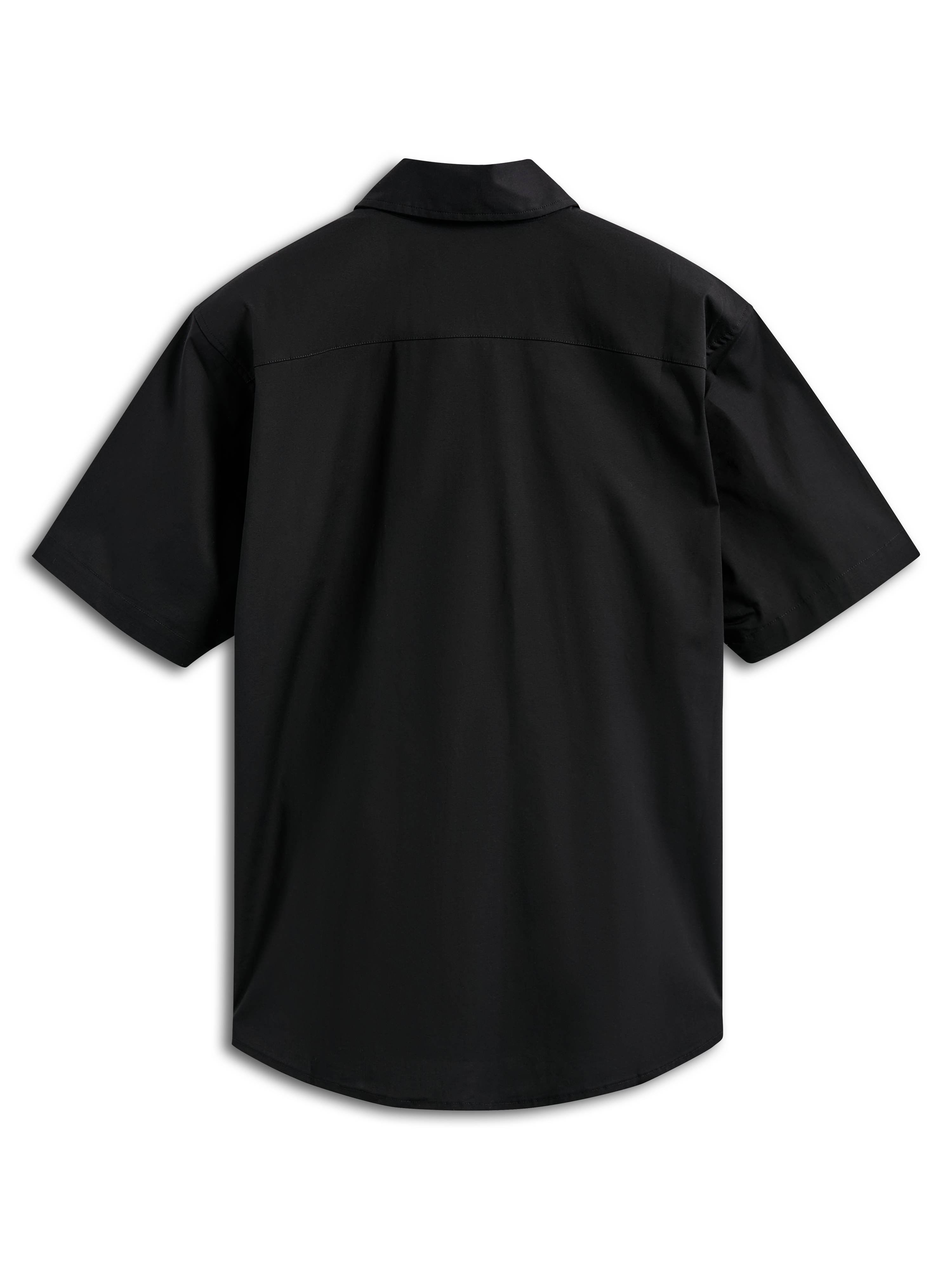 Alpinestars Strive Woven Hemd, Kurzarmhemd mit Knopfleiste, Schwarz, Rückansicht, mit strukturierter Rückenpasse, lässige, vom Motorsport inspirierte Streetwear