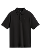 Alpinestars Impetus Sport Polo, Kurzarm-Poloshirt, Schwarz, mit kleinem grauen Astars-Logo auf der Brust, 3-Knopf-Leiste und Selbstkragen, lässige Sportbekleidung