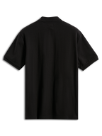 Alpinestars Endeavor Classic Polo, Kurzarm-Poloshirt, Schwarz, Rückansicht, klassisches Piqué-Gewebe mit Rippkragen und Ärmelbündchen, lässige Motorsport-Sportbekleidung