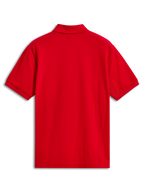 Alpinestars Endeavor Classic Polo, kurzärmeliges Piqué-Poloshirt, Rot, Rückansicht, mit Rippkragen und Ärmelbündchen, klassische Piqué-Strickstruktur, lässige Sportbekleidung