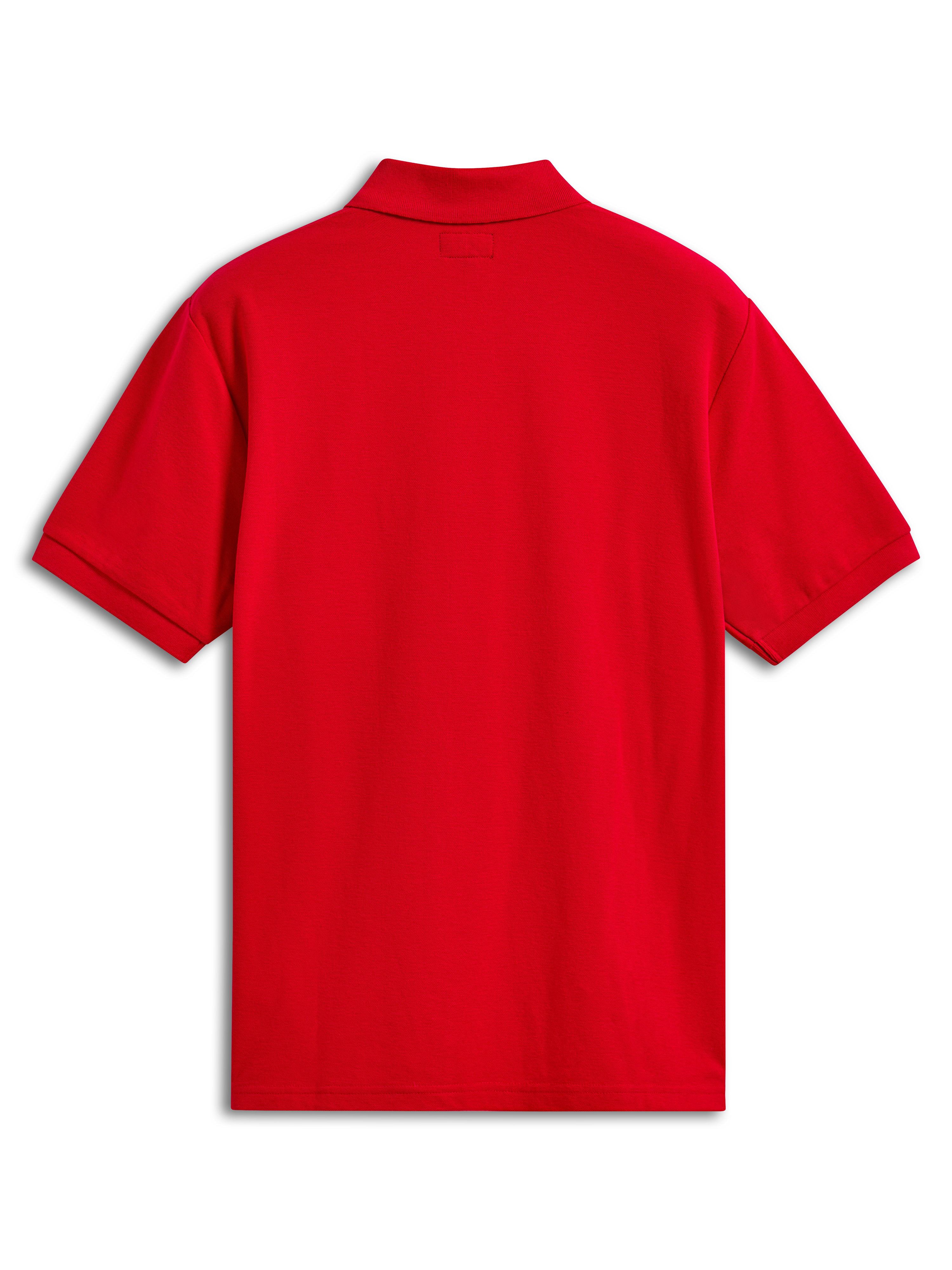Alpinestars Endeavor Classic Polo, kurzärmeliges Piqué-Poloshirt, Rot, Rückansicht, mit Rippkragen und Ärmelbündchen, klassische Piqué-Strickstruktur, lässige Sportbekleidung