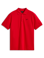Alpinestars Endeavor Classic Polo, Kurzärmeliges Piqué-Poloshirt, Rot, Kleines schwarzes Astars-Logo auf der Brust, Drei-Knopf-Leiste, Lässige Sportbekleidung