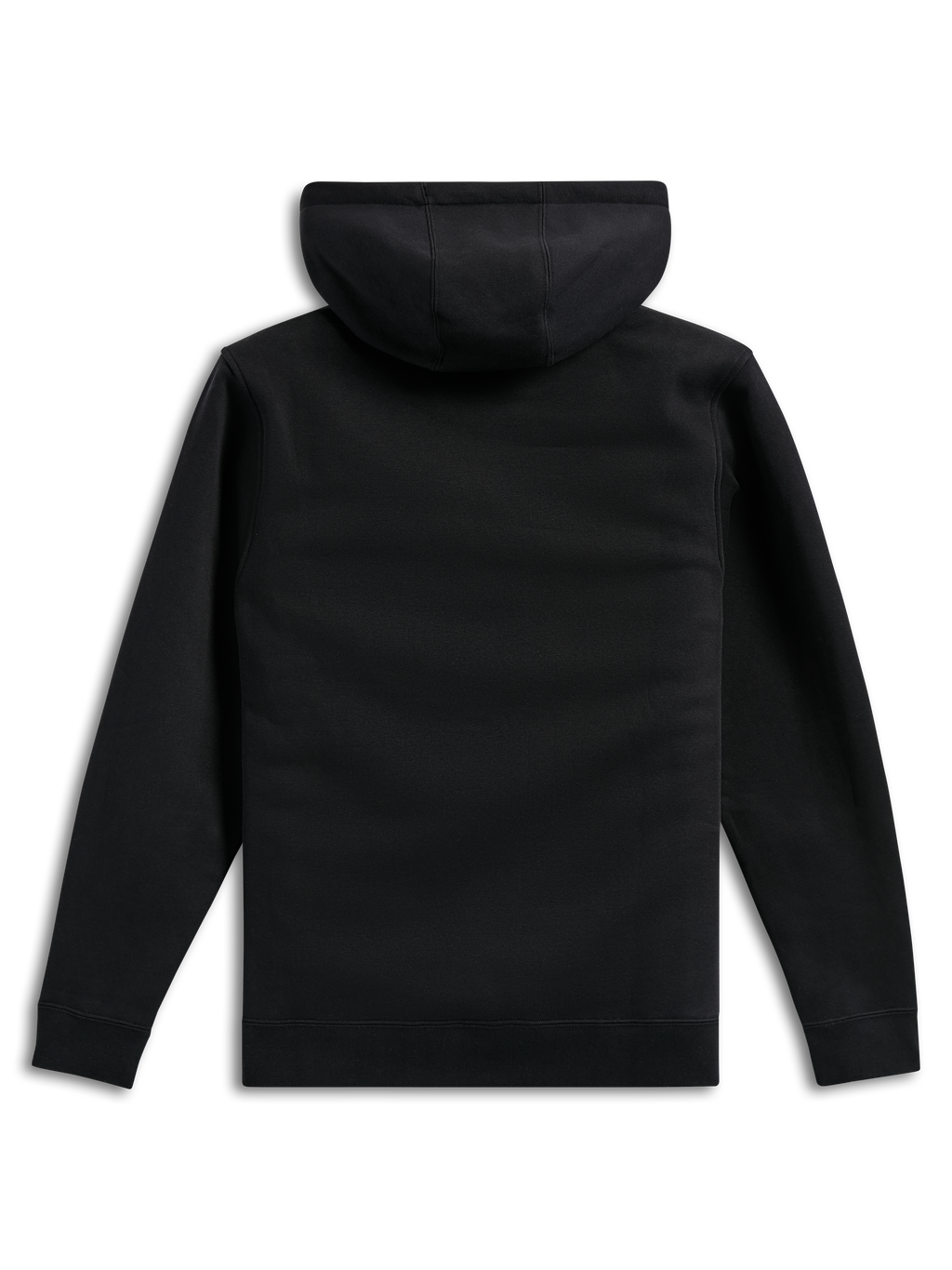 Alpinestars Ellipsoid Hoodie, Schwarz, Rückansicht, einfarbiger Kapuzenpullover aus Fleece, lässige Streetwear, Sweatshirt mit Rippbündchen und Saum