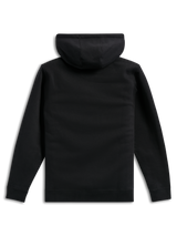 Alpinestars Ellipsoid Hoodie, Schwarz, Rückansicht, einfarbiger Kapuzenpullover aus Fleece, lässige Streetwear, Sweatshirt mit Rippbündchen und Saum