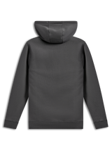 Alpinestars Ellipsoid Hoodie, Pullover Fleece Hoodie, Gunmetal Gray, back view showing solid body and sleeves, rib cuffs and hem, casual motorsport-inspired streetwear