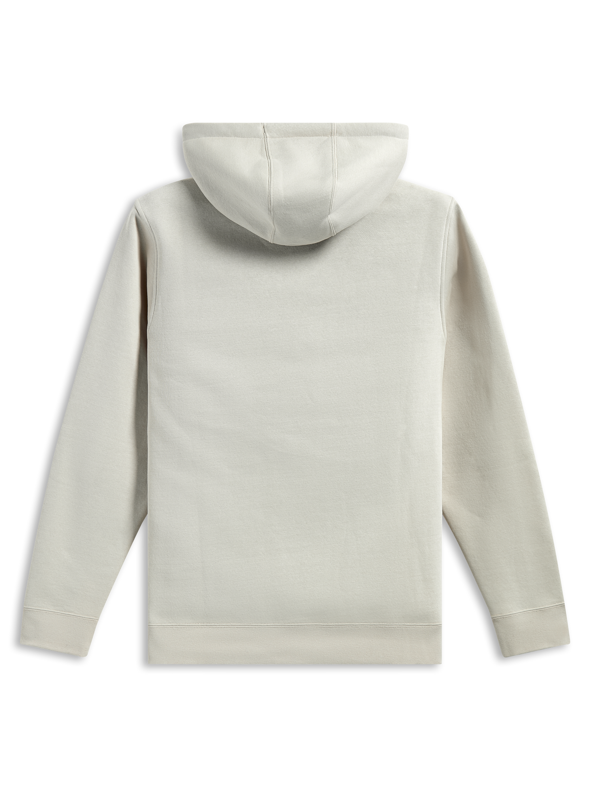 Alpinestars Pulse Kapuzenpullover, Rückansicht, Sand Off-White, lässiger Fleece-Pullover, lange Ärmel mit Rippbündchen und Saum, Kapuzendesign, motorsportinspirierte Streetwear