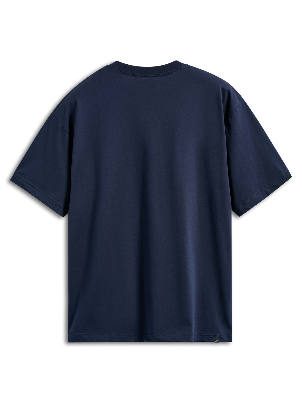 Alpinestars Aplomb Oversized CSF Tee, Kurzarm-T-Shirt, Navy, Rückansicht, entspannte Oversized-Passform, schlichtes Design mit kleinem Logo-Etikett am Saum, lässige Sportbekleidung