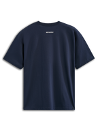 Alpinestars Focused Oversized CSF T-Shirt, Kurzarm-T-Shirt, Navy, Rückansicht mit kleinem weißem Alpinestars-Wortlogo, Lässige Motorsport-Streetwear