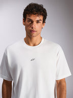 Alpinestars Focused Oversized CSF Tee, kurzärmeliges T-Shirt, Weiß, kleines schwarzes Astars-Logo auf der Brust, lockere Oversized-Passform, lässige Motorsport-Sportbekleidung
