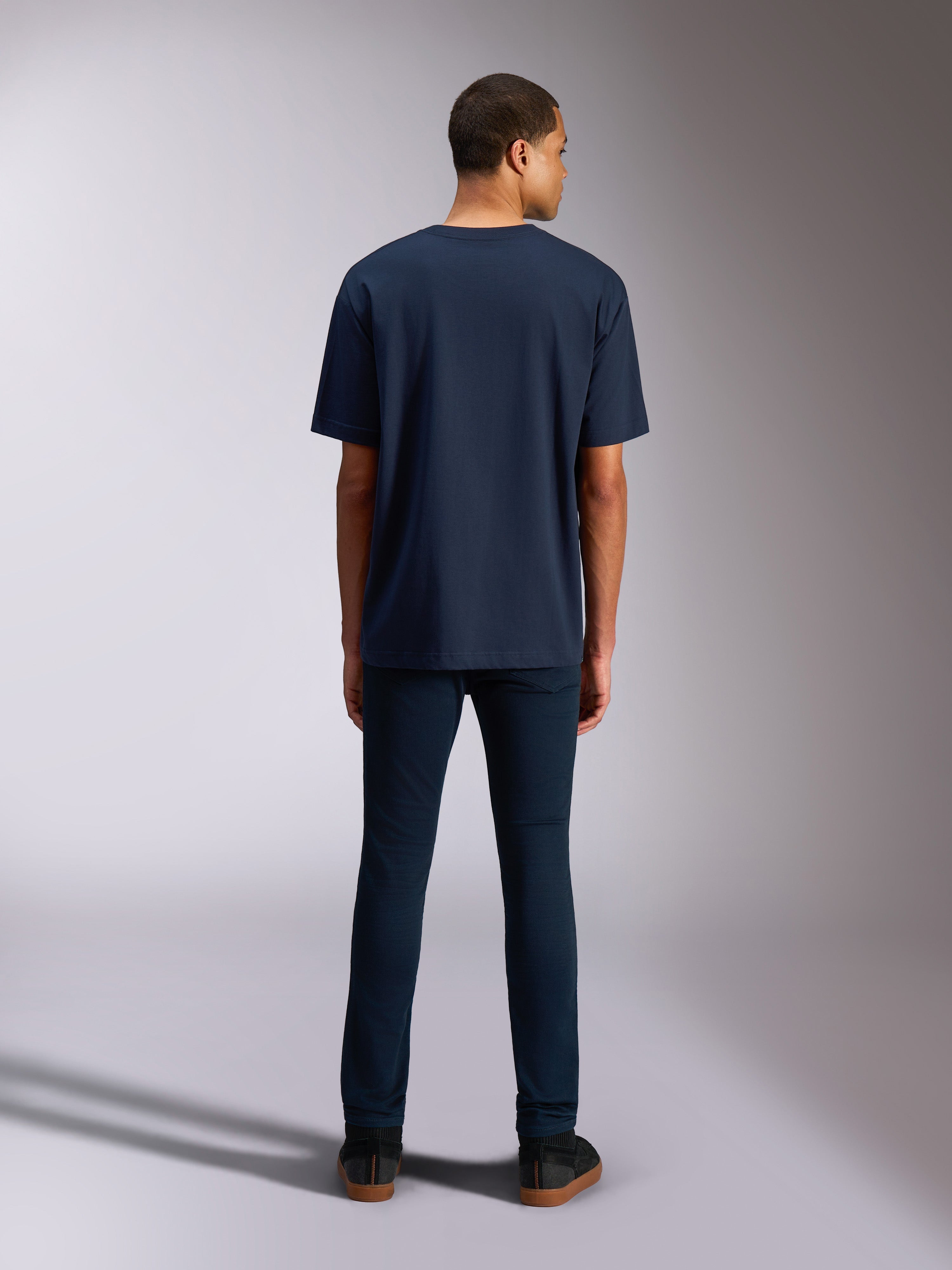 Alpinestars Alter Oversized CSF Tee, Kurzarm-T-Shirt, Marineblau, Rückansicht mit lockerer Oversized-Passform, lässige Lifestyle-Streetwear