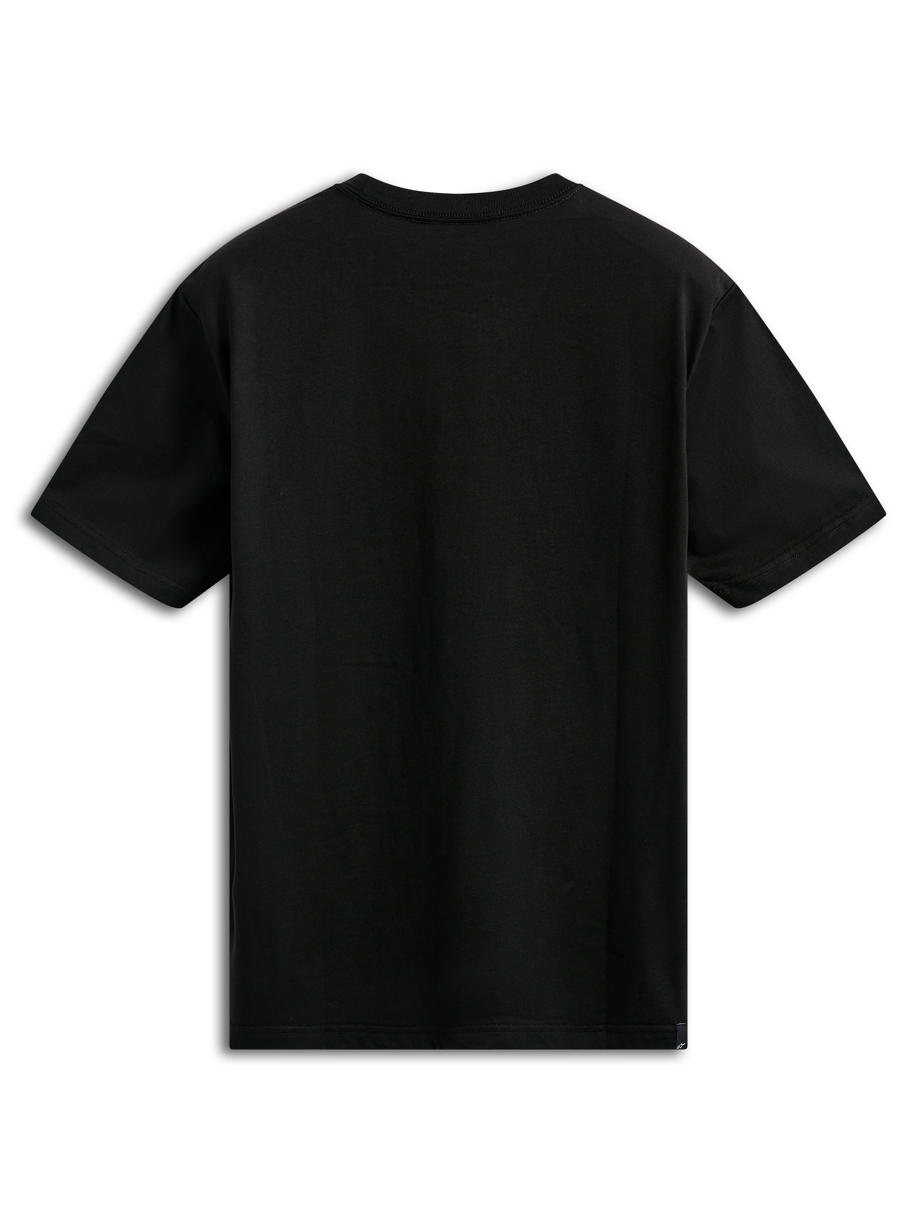 Alpinestars Noka CSF T-Shirt, Kurzarm-T-Shirt, Schwarz, Rückansicht, schlichtes einfarbiges Design, lässige vom Motorsport inspirierte Sportbekleidung