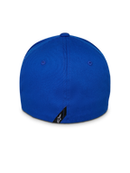 Alpinestars Corp Shift Relay Mütze, Blau, Rückansicht, Flex-Rückseite mit kleinem schwarzem Logo-Etikett, strukturierte Krone, sportliche Freizeit-Mütze
