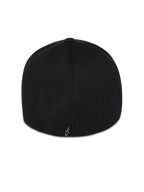 Alpinestars Pivot Kappe, schwarze Flex-Back-Kappe, Rückansicht mit einem kleinen weiß bestickten Astars-Logo, Twill-Konstruktion, lässige Motorsportbekleidung