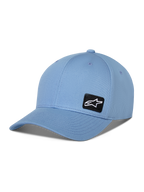 Alpinestars Pivot Hat, Baseball-Cap mit gebogenem Schirm, Blau, mit kleinem schwarzen bestickten Astars-Logo-Patch an der Seite, lässiges Sportbekleidungs-Accessoire