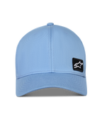 Alpinestars Pivot Hat, strukturierte Baseballkappe, Blau, gebogener Schirm, kleiner schwarzer Astars-Logo-Stickerei-Patch, lässiges Sportbekleidungs-Accessoire
