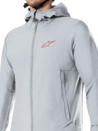 Alpinestars A-Dura Thermojacke, Fahrradjacke, Titanium Grau, mit fleecegefütterter Kapuze und Reißverschlusstaschen, leichte PrimaLoft-Isolierung für Mountainbiken und Offroad-Fahrten bei kaltem Wetter