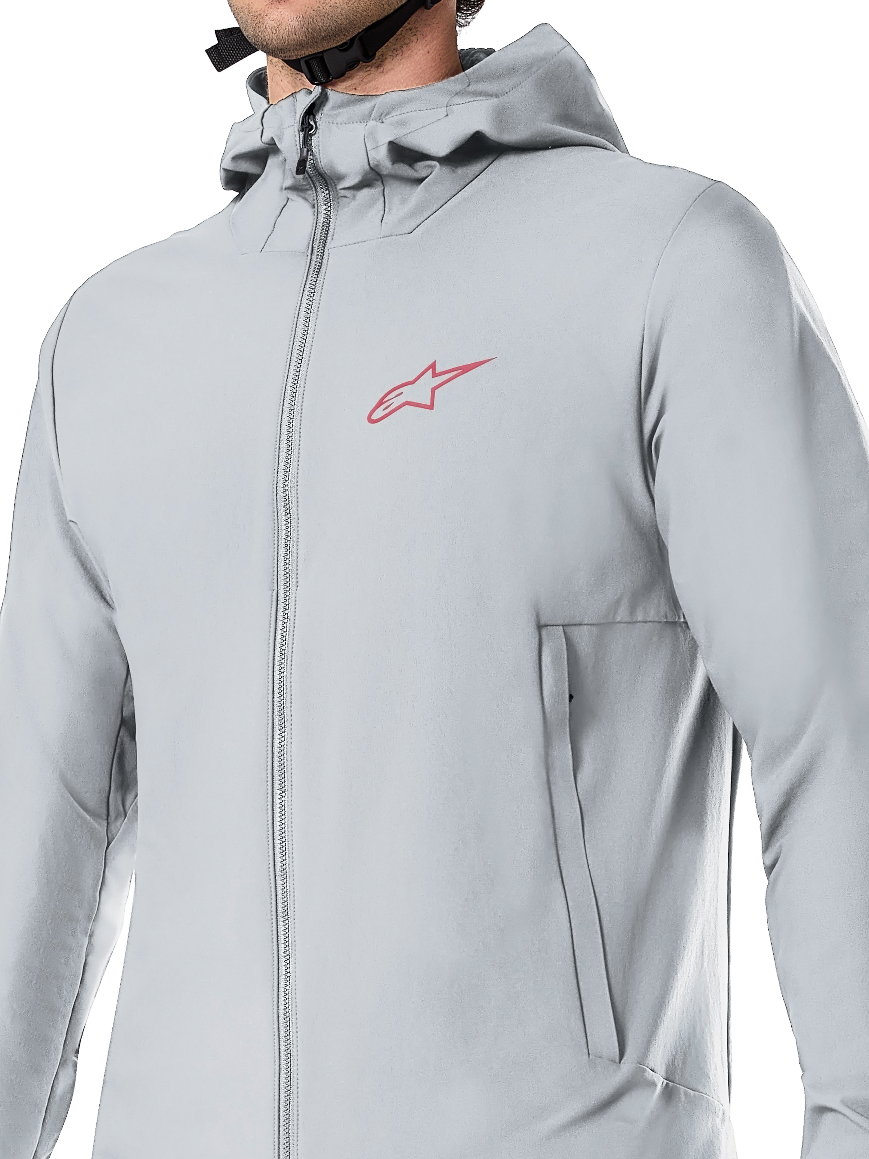 Alpinestars A-Dura Thermojacke, Fahrradjacke, Titanium Grau, mit fleecegefütterter Kapuze und Reißverschlusstaschen, leichte PrimaLoft-Isolierung für Mountainbiken und Offroad-Fahrten bei kaltem Wetter