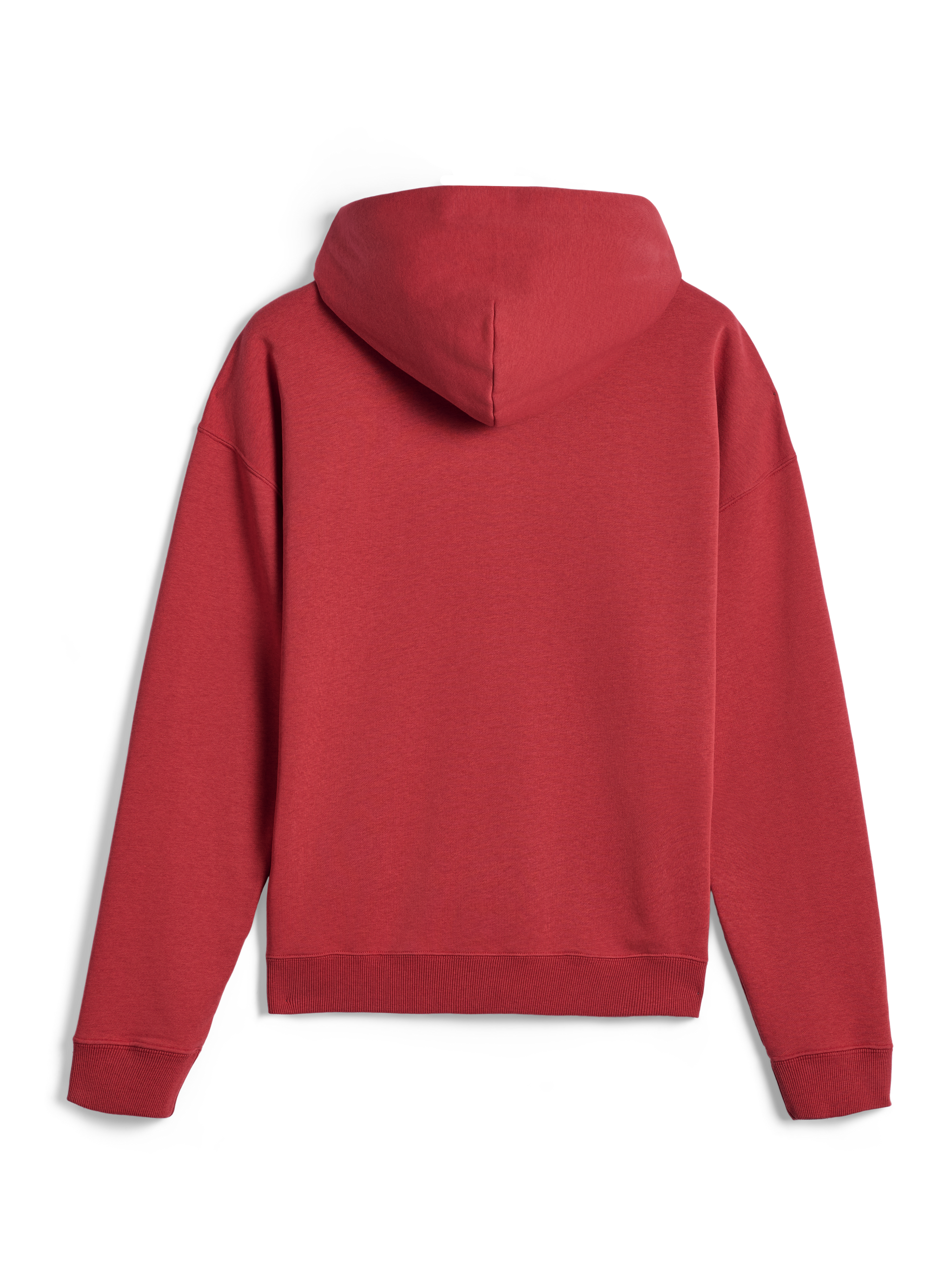 Alpinestars Essentials Ageless Hoodie, back view, Brick red, casual sportswear, solid color design with hood and ribbed cuffs, soft fleece finish