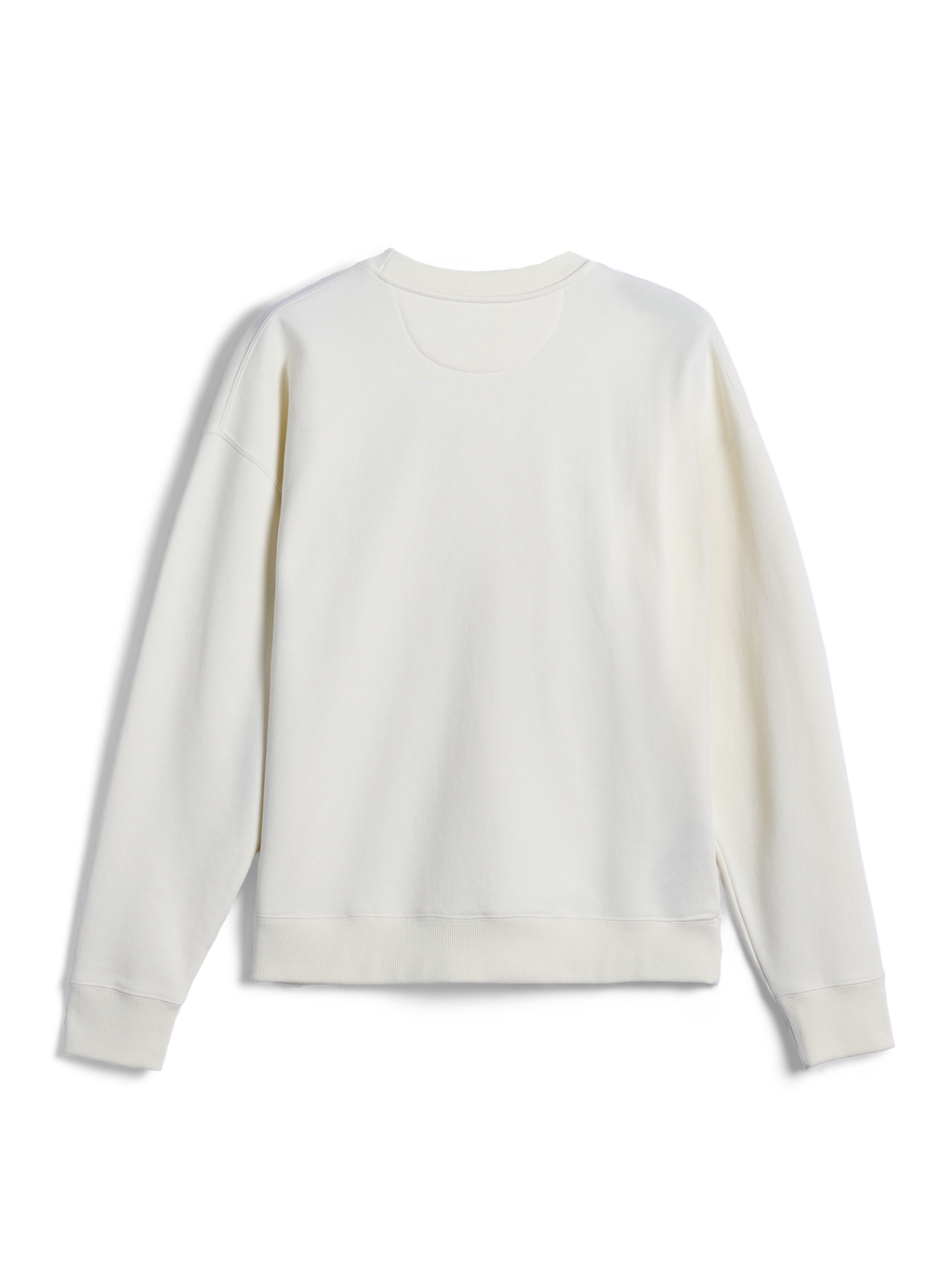 Alpinestars Essentials Ageless Crew, Rundhals-Sweatshirt, Off-White, Rückansicht mit schlichtem Design, gerippten Bündchen und Saum, lässige, vom Motorsport inspirierte Streetwear