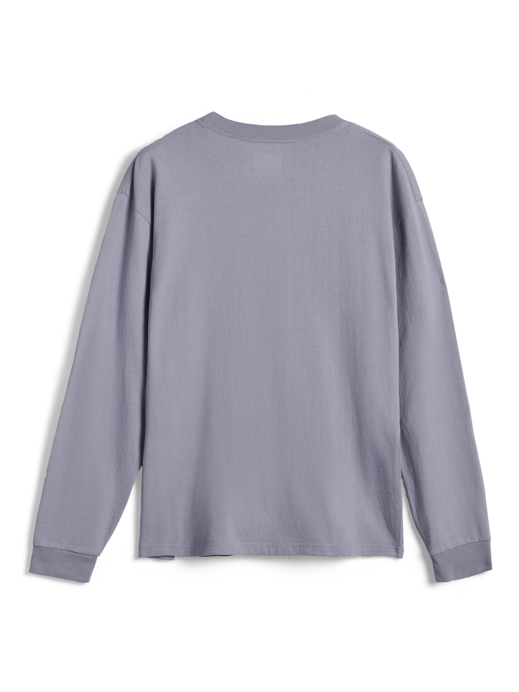 Alpinestars Essentials Ageless LS Tee, Langarm-T-Shirt, Silber, Rückansicht, schlichtes Design mit geripptem Rundhalsausschnitt und Bündchen, Jersey aus 100 % Bio-Baumwolle, entspannte moderne Passform
