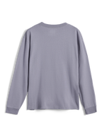 Alpinestars Essentials Ageless LS Tee, Langarm-T-Shirt, Silber, Rückansicht, schlichtes Design mit geripptem Rundhalsausschnitt und Bündchen, Jersey aus 100 % Bio-Baumwolle, entspannte moderne Passform
