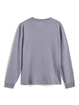 Alpinestars Essentials Ageless LS Tee, Langarm-T-Shirt, Silber, Rückansicht, schlichtes Design mit geripptem Rundhalsausschnitt und Bündchen, Jersey aus 100 % Bio-Baumwolle, entspannte moderne Passform