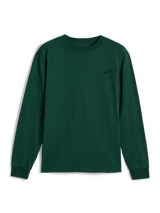 Alpinestars Essentials Ageless LS Tee, Long Sleeve T-Shirt, Pine Green, small black embroidered logo on left chest, casual motorsport streetwear