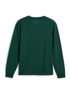 Alpinestars Essentials Ageless LS Tee, Langarmshirt, Pine Green, Rückansicht, einfarbiges Grün mit geripptem Rundhalsausschnitt und Ärmelbündchen, entspannte zeitgemäße Passform, lässige Streetwear