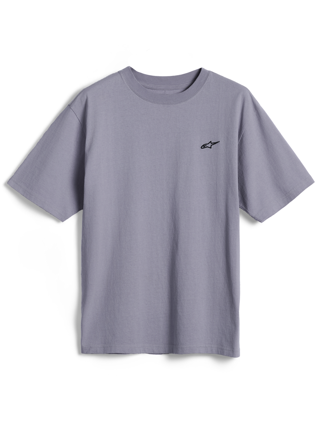 Alpinestars Essentials Ageless SS Tee, Kurzarm-T-Shirt, Silber, kleines schwarzes Astars-Logo auf der Brust, lässige Streetwear aus Bio-Baumwolle mit entspannter Passform
