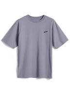 Alpinestars Essentials Ageless SS Tee, Kurzarm-T-Shirt, Silber, kleines schwarzes Astars-Logo auf der Brust, lässige Streetwear aus Bio-Baumwolle mit entspannter Passform