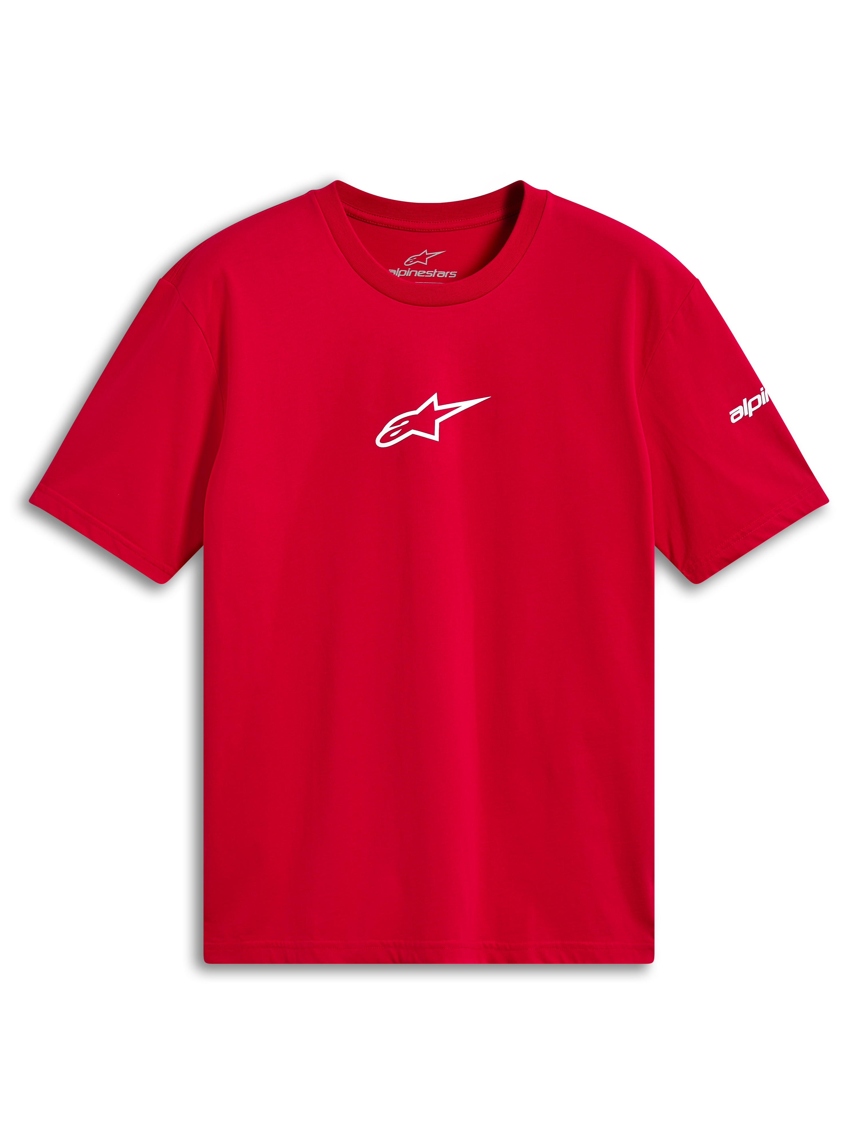 Alpinestars Frontal CSF T-Shirt, Kurzarm-T-Shirt, Rot, weißes Astars-Logo auf der Brust, Performance-Sportbekleidung