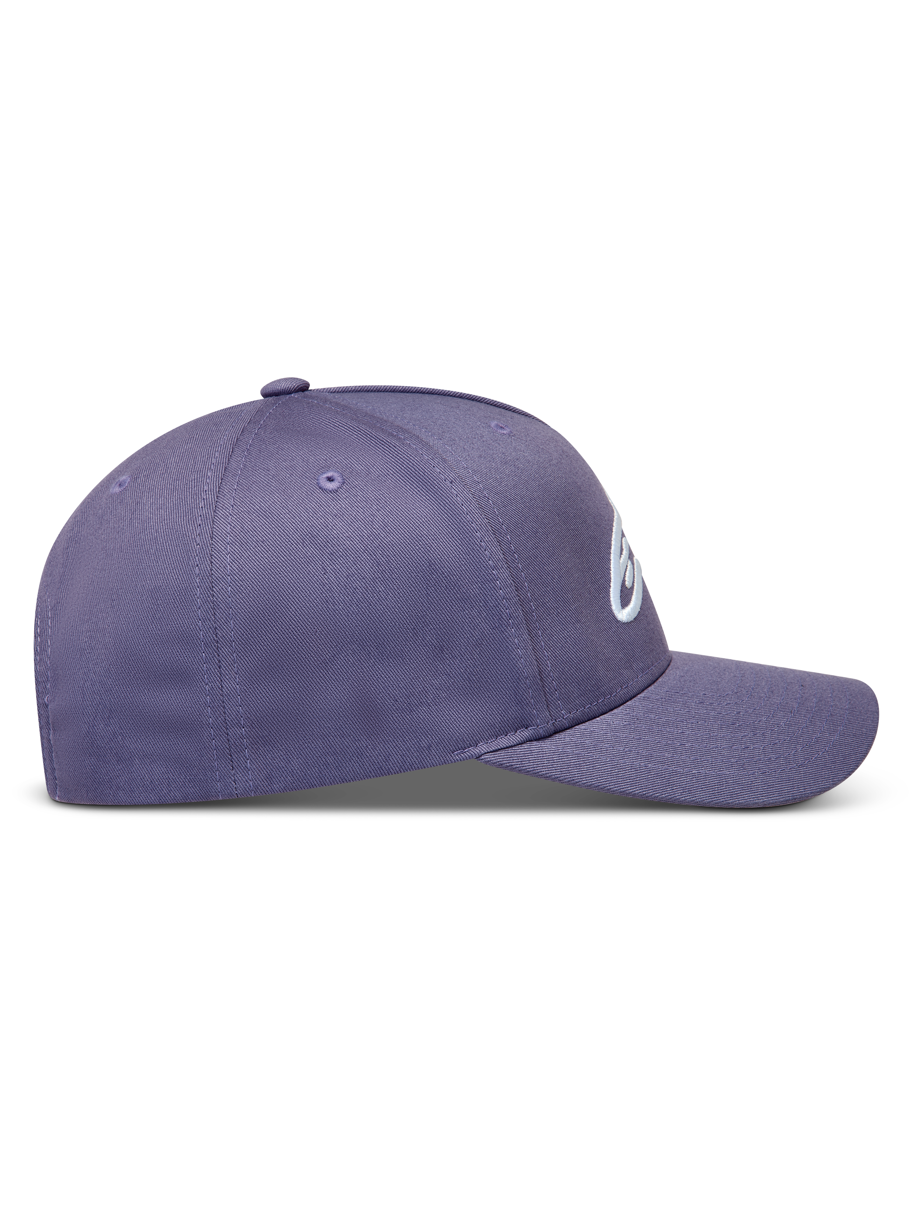 Alpinestars Ageless Snapback Hat, Dusty Purple twill with curved bill, structured crown, and embroidered logo.