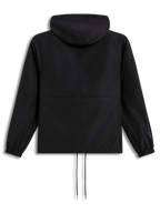 Alpinestars Speeder Resolve Windbreaker Jacket, lightweight black hooded shell with rear view sleeve branding.