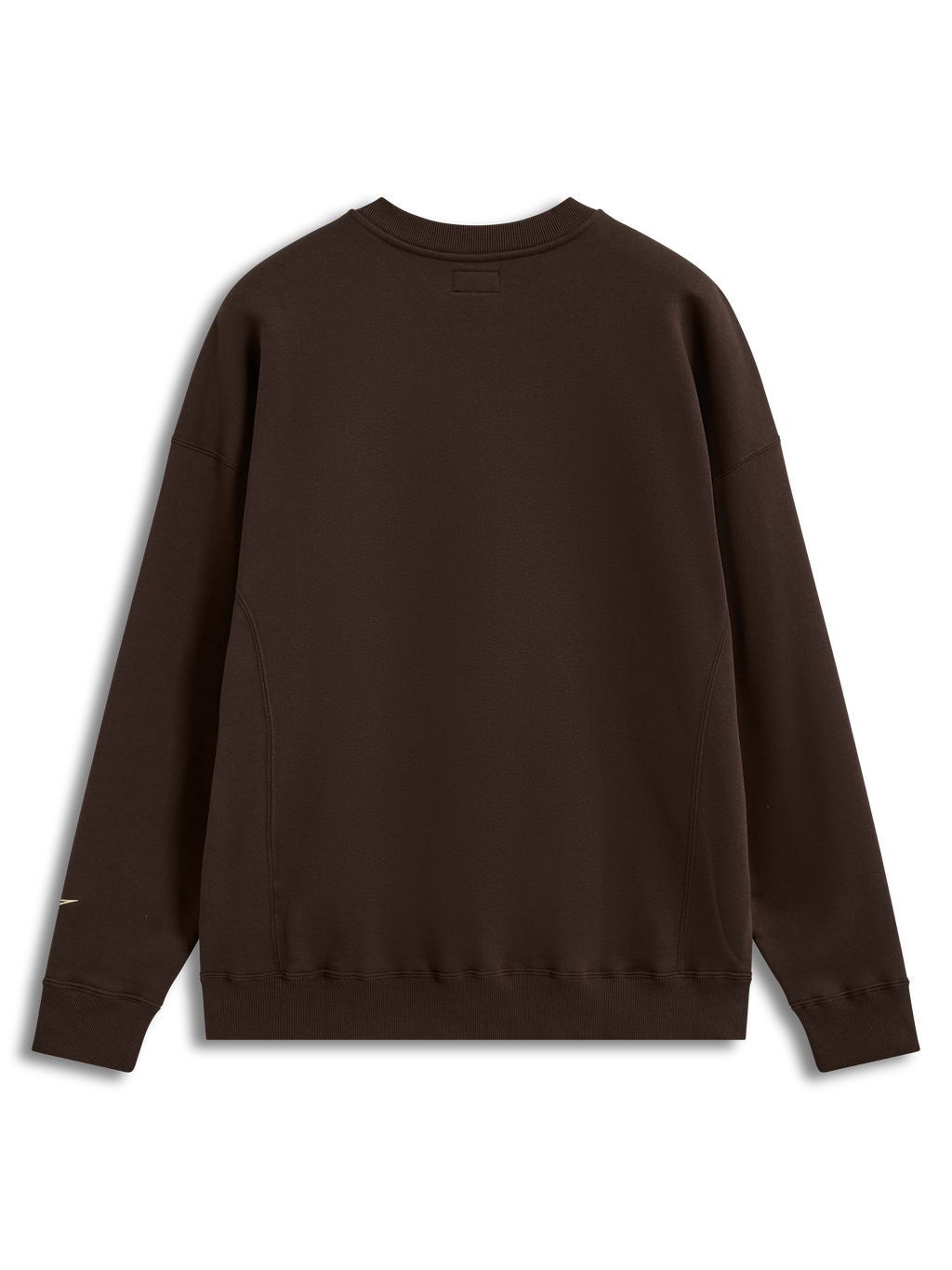 Alpinestars Guise Oversized Crew Pullover, Sportswear in Braun, Rückansicht, Fleece mit Rippbündchen an Ärmeln und Saum, bequeme Oversized-Passform.