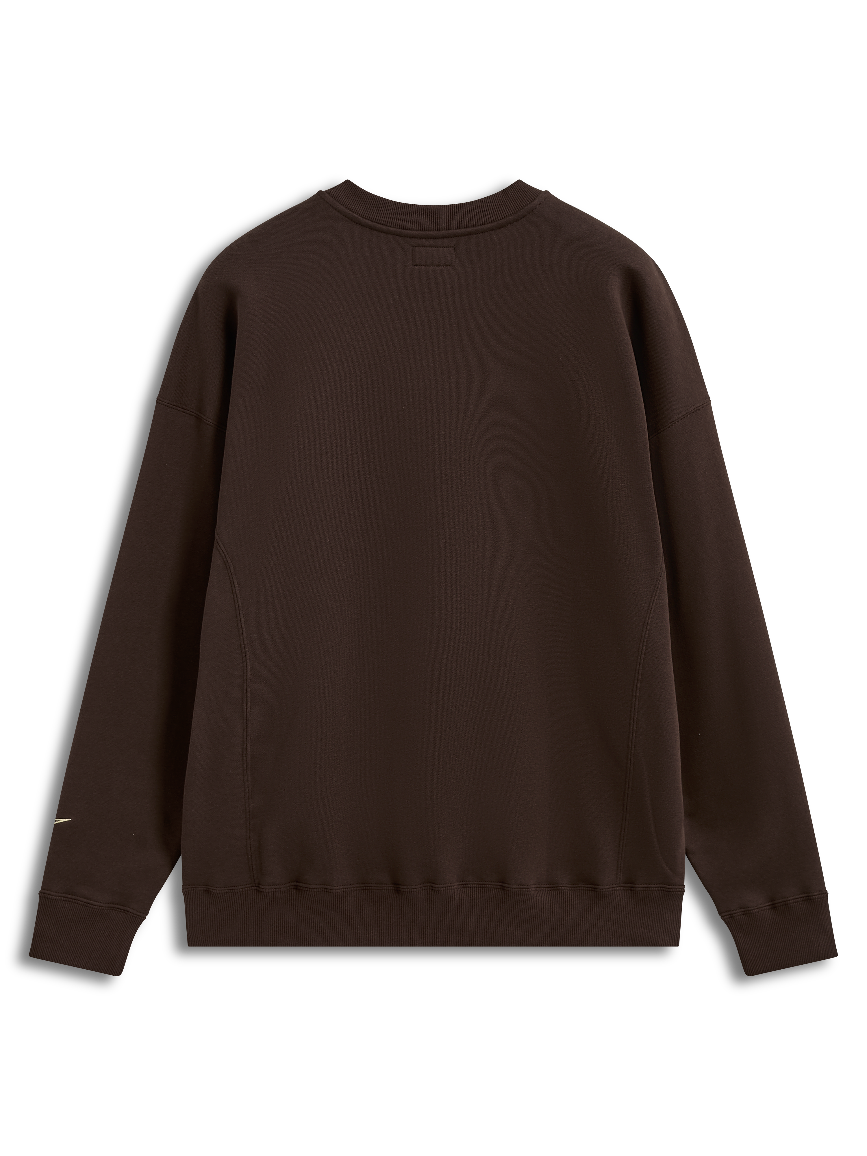 Alpinestars Guise Oversized Crew Pullover, Sportswear in Braun, Rückansicht, Fleece mit Rippbündchen an Ärmeln und Saum, bequeme Oversized-Passform.