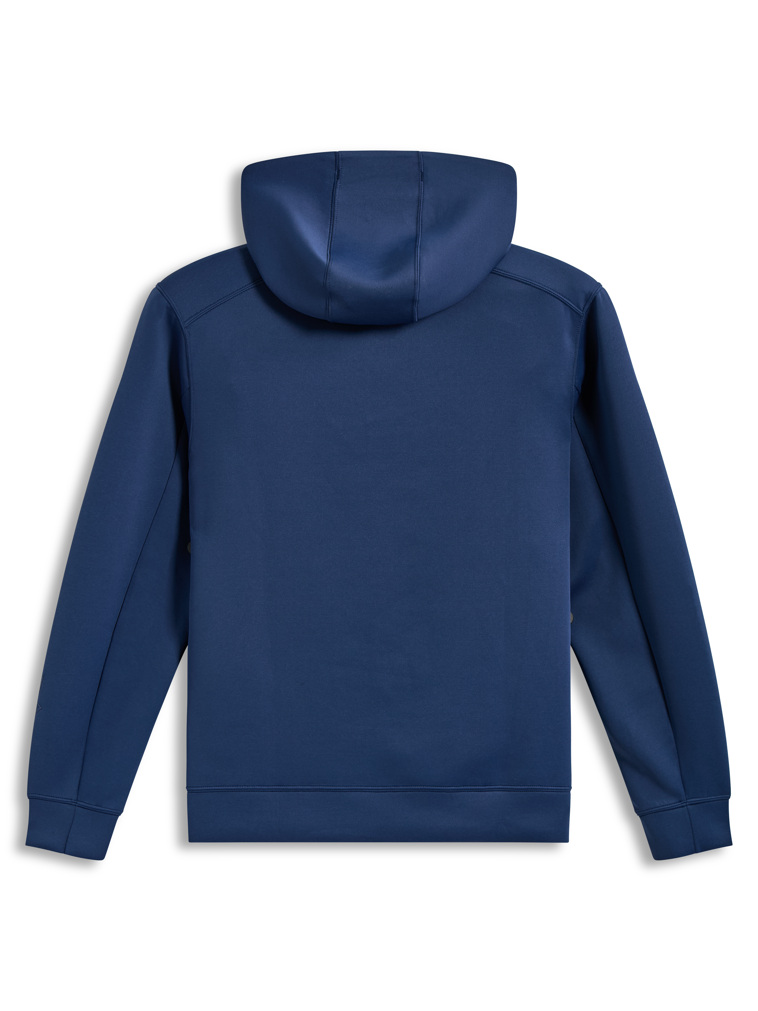 Alpinestars Datrix Hoodie, Rückansicht, Stahlblau, Tri-Blend-Doppelgewebe mit Mesh-gefütterter Kapuze, Sportswear