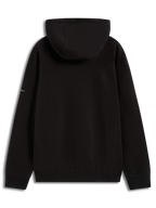 Alpinestars Camino Textured Oversized Hoodie in Schwarz, Rückansicht des strukturierten Stricktwill-Fleece-Pullovers.